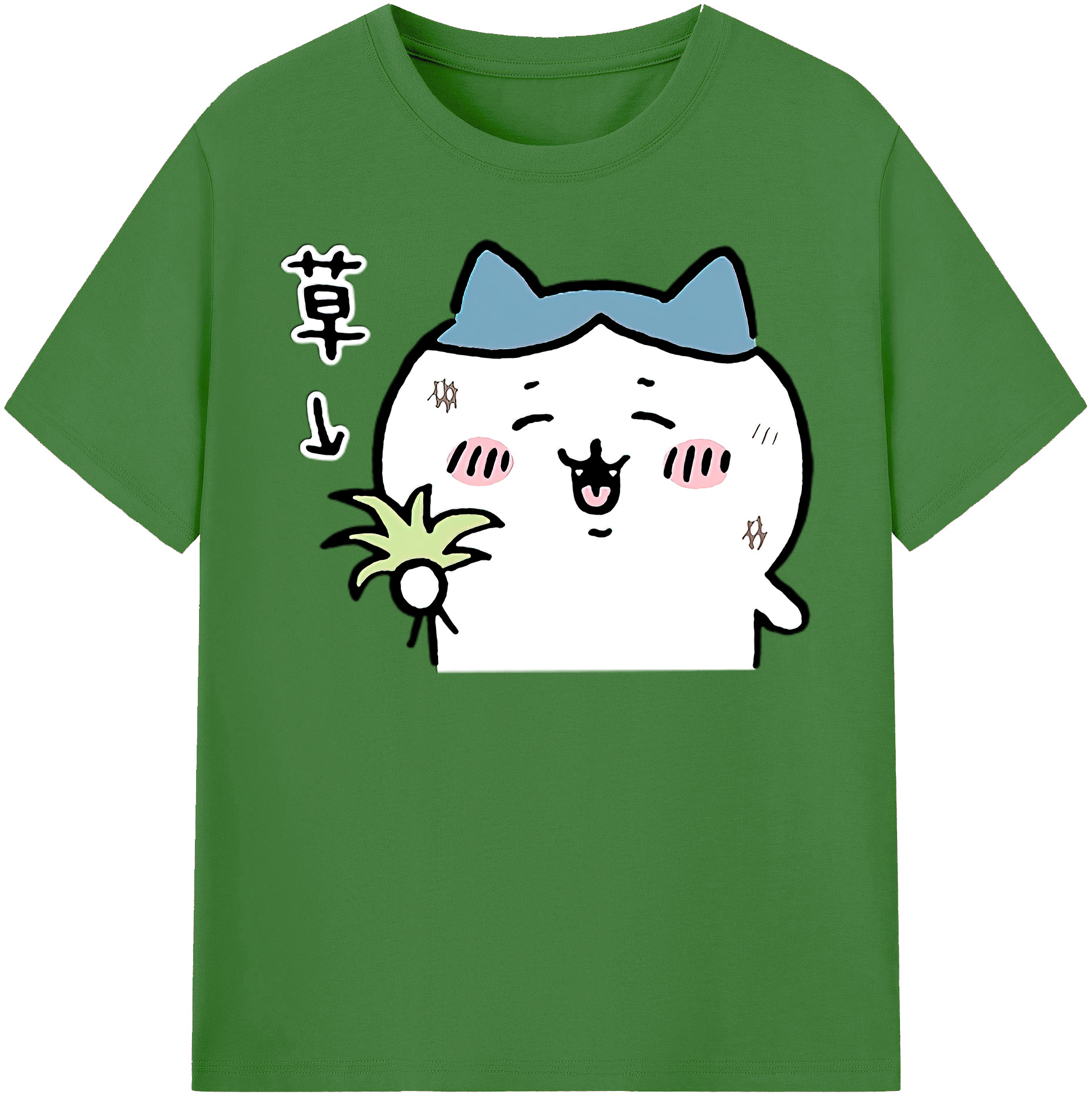 （画像用） ちいかわ ハチワレ Chii-kawa hachiware レディースカジュアルプリントTシャツ（綿100％）